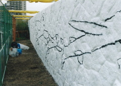 ウォールペイント制作風景