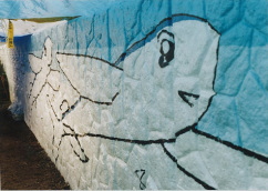 ウォールペイント制作風景