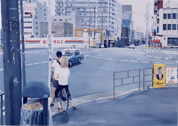 西区交差点の風景